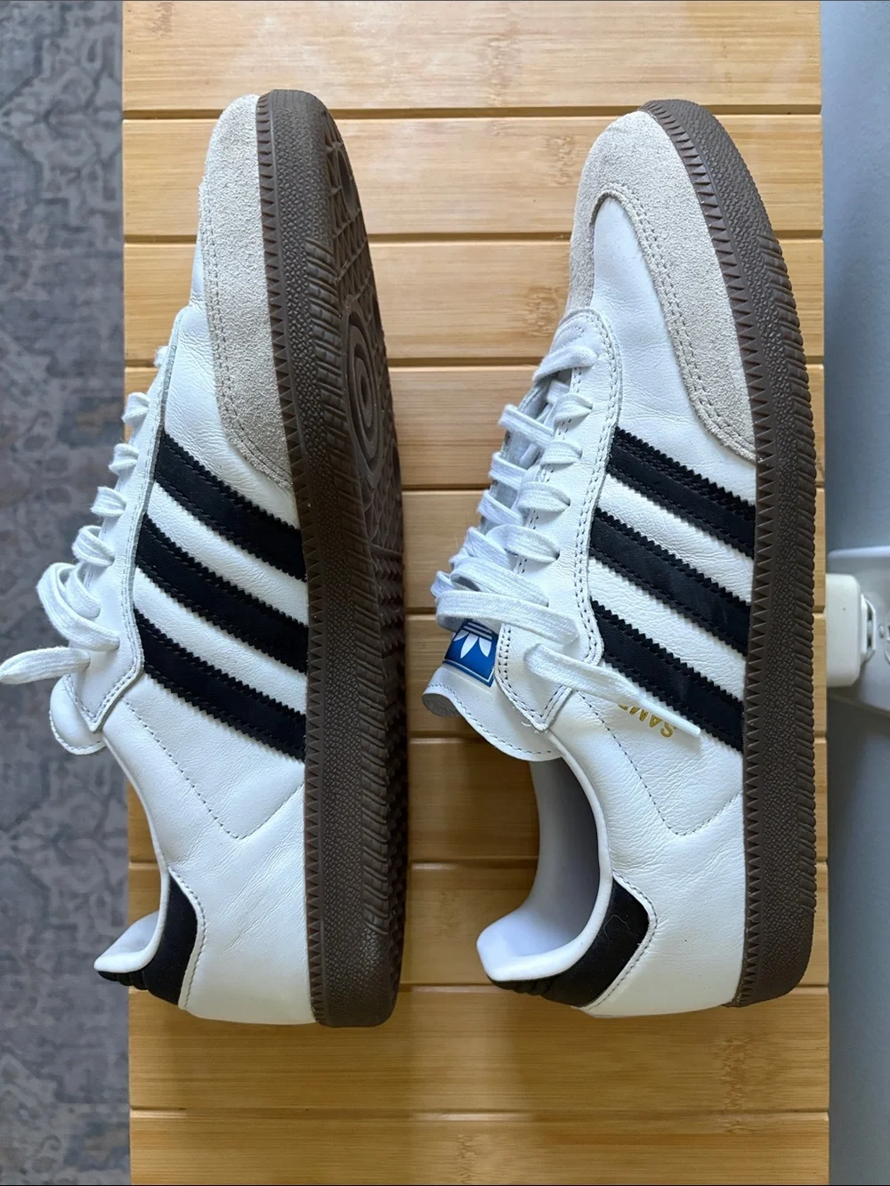 adidas Men’s White, Black & Tan Retro Lifestyle Sneakers